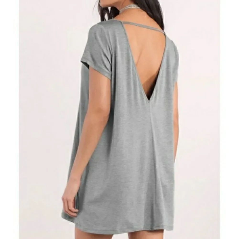 Tobi grey loose fit tshirt dress open back size M